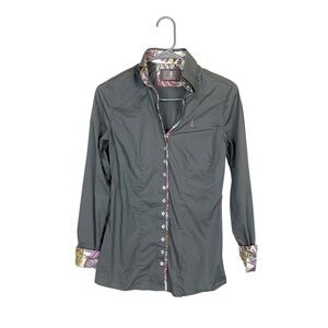 Fior Da Liso button up flip cuff top size 4